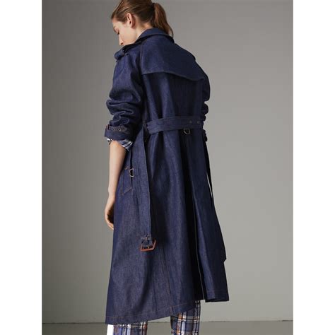 burberry denim trench|trench burberry femmes.